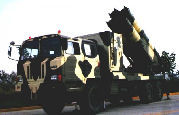 Китайская реактивная система залпового огня  WS-1B для пуска реактивных снарядов калибра 302 мм